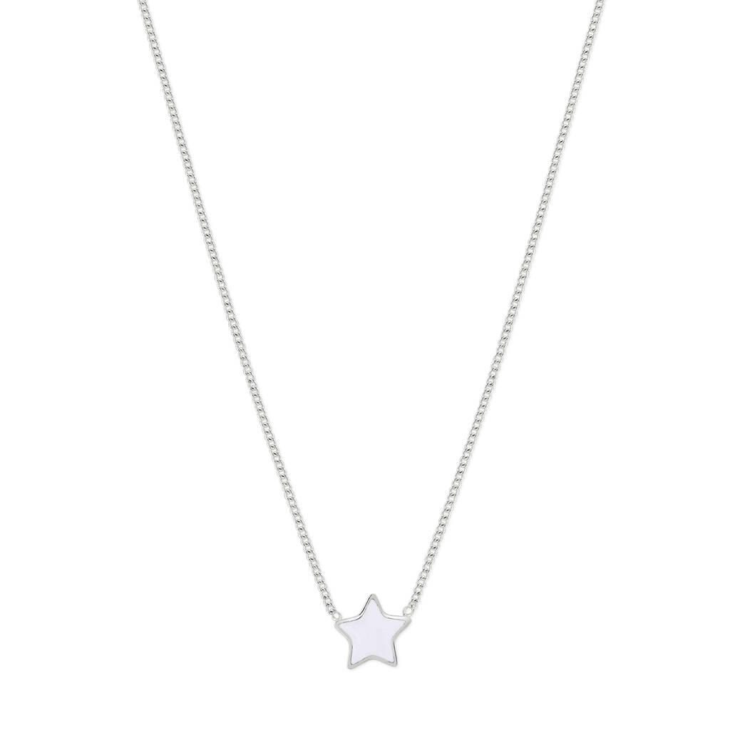 Pearlescent Enamel Star Necklace, 1 of 3