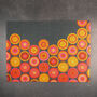 Red Orange Volcanic Fabric Placemat Set, thumbnail 5 of 10
