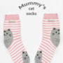 Personalised Cat Stripe Socks, thumbnail 2 of 4