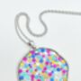 Statement Disco Necklace With Colourful Glitter, thumbnail 7 of 12