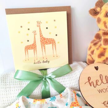 New Baby Giraffe Hamper | Unisex Gift Box, 5 of 12