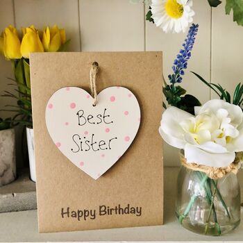 Personalised Sister Birthday Wooden Keepsake Card, 3 of 3