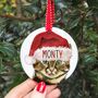 Personalised Cat Christmas Tree Ornament, thumbnail 4 of 4