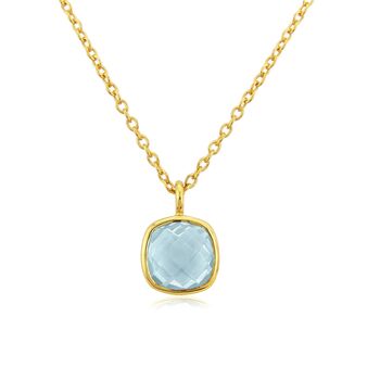 Brooklyn Gemstone And Yellow Gold Plated Necklace By Auree Jewellery
