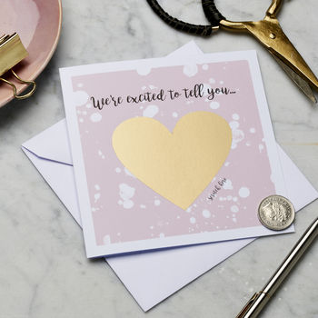 Personalised Wedding Heart Scratch Card, 6 of 7