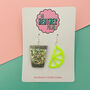 Tequila And Lime Resin Glitter Earrings, thumbnail 1 of 2