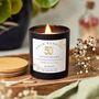 50th Gold Wedding Anniversary Personalised Scented Candle Gift, thumbnail 9 of 10