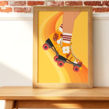 Retro Rollerblades Print, 4 of 5