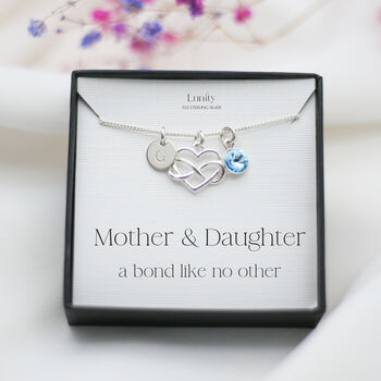 Mother And Daughter Necklace, Sterling Silver Personalised Gift For Mum And Daughter, 2 of 7