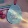 Personalised 'My First Easter' Egg Decoration Purple, thumbnail 6 of 8