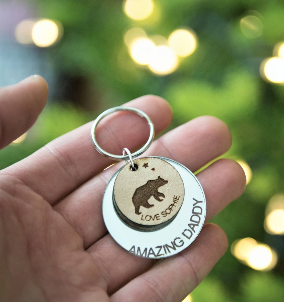 Image of Amazing Daddy Personalised Keyring