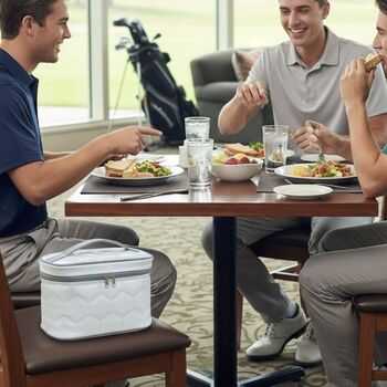 Personalised White Golf Lunch Bag, 8 of 10