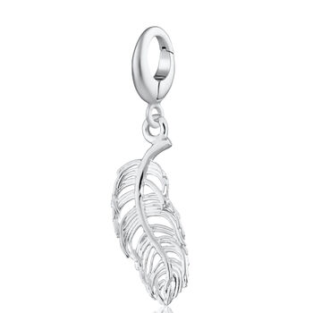 Sterling Silver Feather Charm Bracelet, 4 of 6