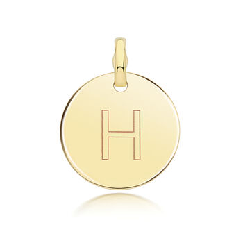 Round Plain Initial Pendant, 8 of 12