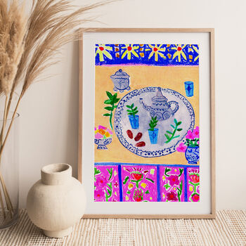 Turkish Tea Table Scene Art Print, 3 of 4