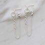 Sterling Silver Unity Chain Stud Earrings, thumbnail 4 of 6