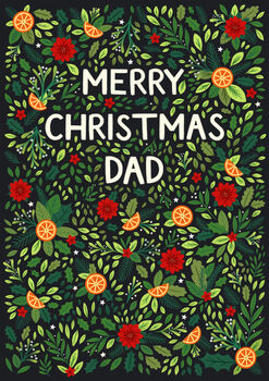 Christmas Card For Dad, Merry Christmas Dad, 3 of 3