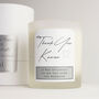 Personalised Thank You Soy Wax Scented Candle, thumbnail 2 of 10