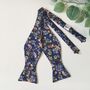 Self Tie Bow Tie In Indigo Liberty Of London Print, thumbnail 1 of 4