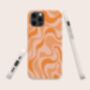 Orange Marble Eco Friendly, Biodegradable Phone Case, thumbnail 1 of 8