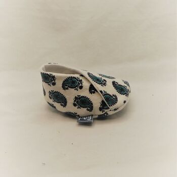 Paisley Print Eco Baby Shoes, 6 of 8