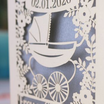 Papercut Vintage Pram Baby Card, 8 of 8