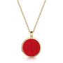 Personalised Coral Round Locket 18 K Gold Plate, thumbnail 1 of 8