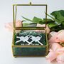 Custom Eternal Flower Moss Glass Ring Box, thumbnail 4 of 5
