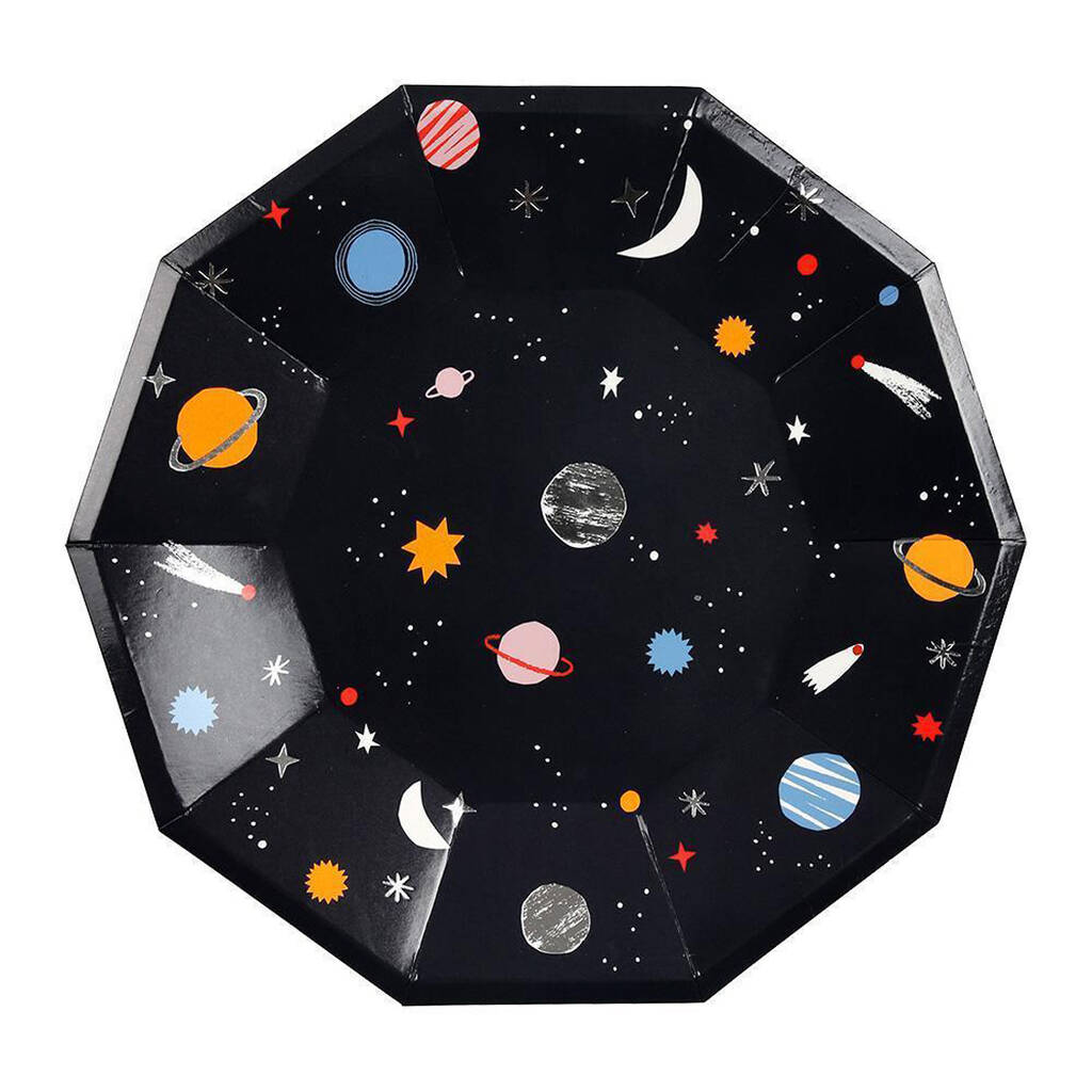 Space Themed Party Paper Plates By Peach Blossom