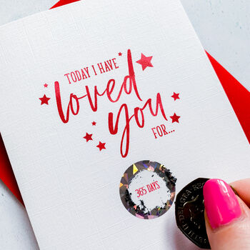 Personalised Scratch Off Days I've Loved You Card, 3 of 5