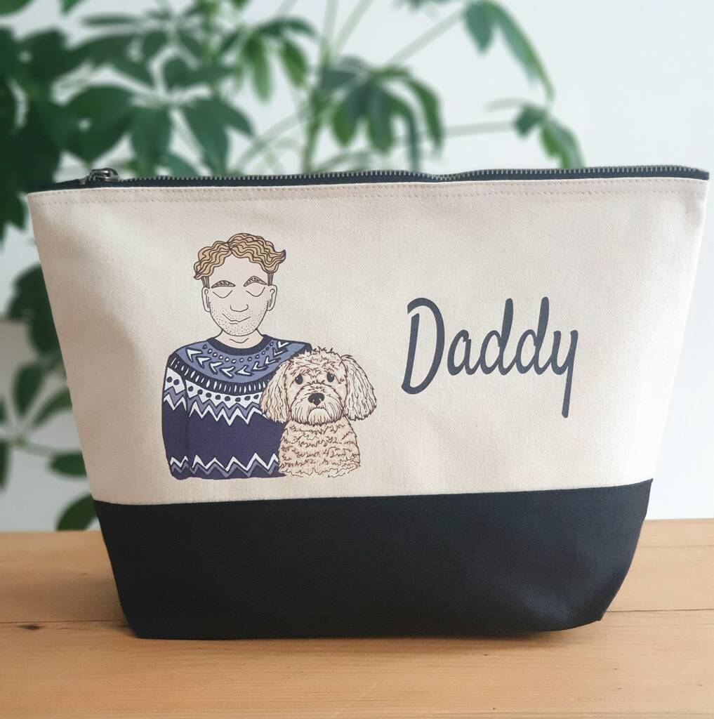 Personalised Dog Dad Washbag Grooming Bag, 1 of 12