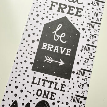Personalised Dotty Be Wild And Free Height Chart, 3 of 7