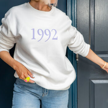Personalised Year Sweatshirt Serif Font, 3 of 6