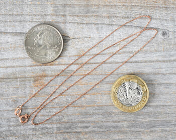 Solid 18ct Rose Gold Chain, Diamond Cut Belcher Chain, 2 of 2
