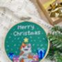 Christmas Kitty Cat Cross Stitch Kit, thumbnail 6 of 6