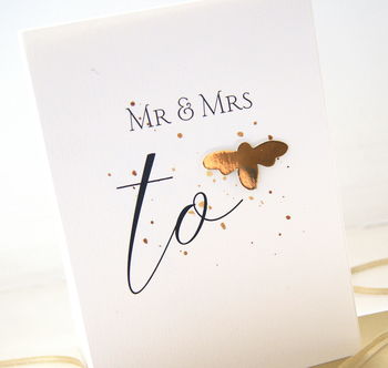Mr And Mrs To Be Bee Wedding Card, 7 of 7