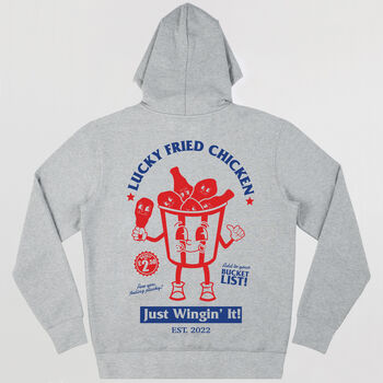 Lucky Fried Chicken Men's Graphic Hoodie, 2 of 2