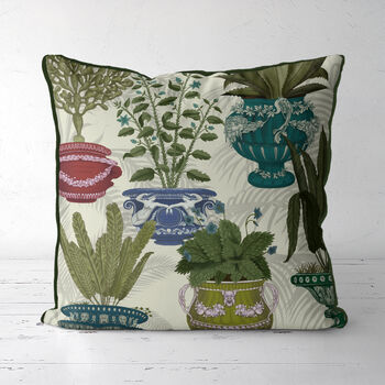 Classical Botanical, Multicoloured Botanical Cushion, 3 of 4