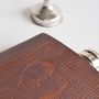 Love Heart Tree Carving Hip Flask, thumbnail 6 of 6