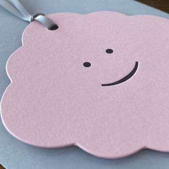 'Smile Cloud' Letterpress Hanging Card, 2 of 5