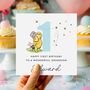 1st Birthday Card Winnie The Pooh Grandson *Fully Personalised, thumbnail 1 of 2