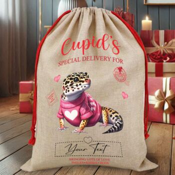 Personalised Valentine Animal Love Heart Cupid Sack, 12 of 12