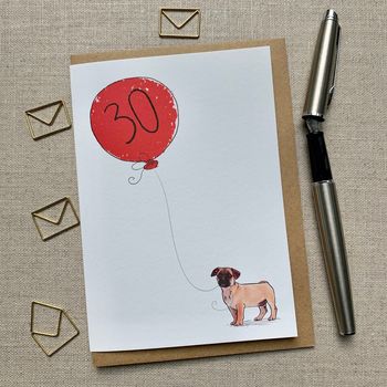 Personalised Jug Dog Birthday Card, 2 of 4