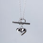 Sterling Silver Heart Toggle Pendant Necklace, thumbnail 1 of 5