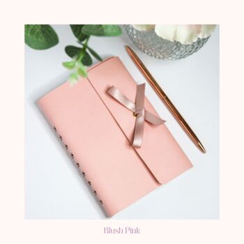 Personalised Vegan Leather Notebook | Blush Pink, 2 of 3