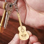 Personalised Solid Brass Guitar Keyring, thumbnail 1 of 4