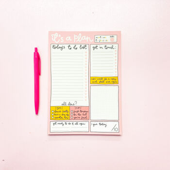 'It's A Plan' A5 Daily Desk Notepad, 2 of 3