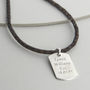 Personalised Polished Sterling Silver Dog Tag Necklace, thumbnail 2 of 4