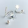 Sterling Silver Star Spiral Screw Back Earrings, thumbnail 3 of 7