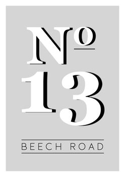 Personalised House Number And Road Name Print, 6 of 9